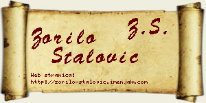 Zorilo Stalović vizit kartica